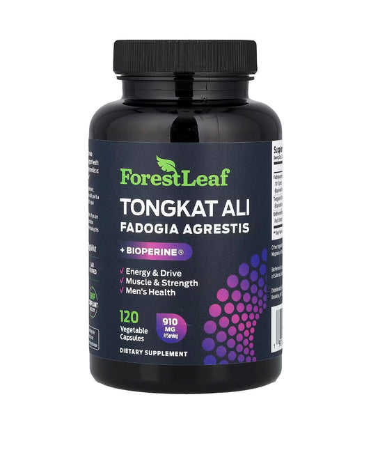 Forest Leaf Tongkat Ali + Fadogia Agrestis + BioPerine®, 120 Vegetable Capsules