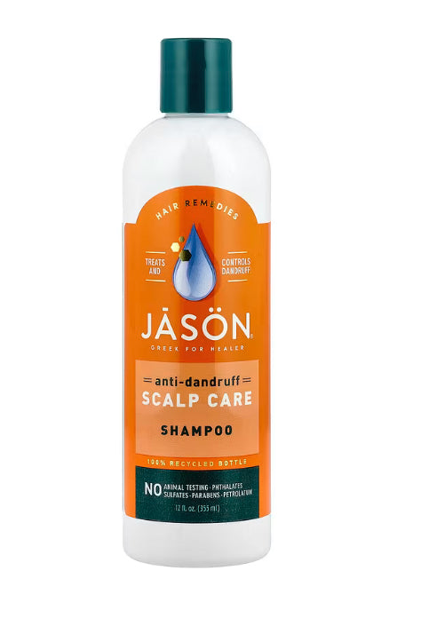Jason Natural
Anti-Dandruff Scalp Care Shampoo, 12 fl oz (355 ml)