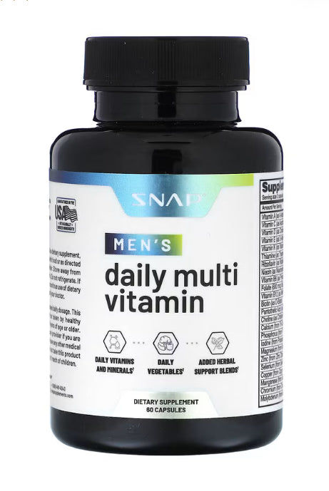 Snap Supplements Men's Daily Multi Vitamin, 60 Capsules
